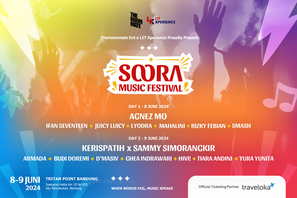 Soora Music Festival 2024 Di Tritan Point Bandung Digelar 2 Hari